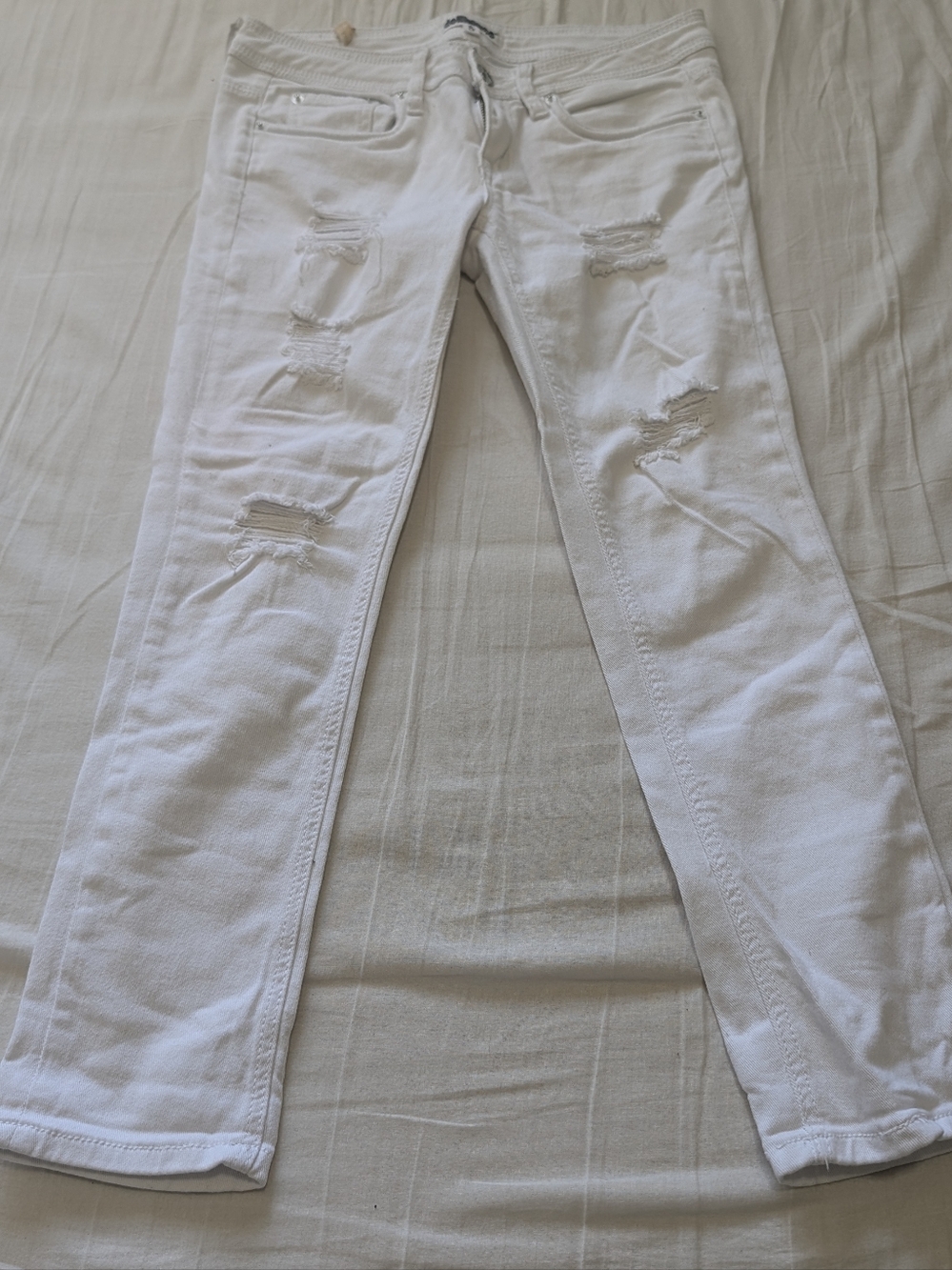 Dollhouse White Distressed Skinny Jeans Size 5